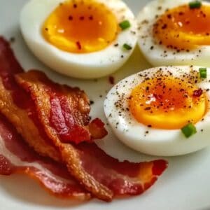 Soft-Boiled Eggs with Bacon Air Fryer Recipe for Low-Carb Eating - Soft Boiled Eggs with Bacon Air Fryer midia