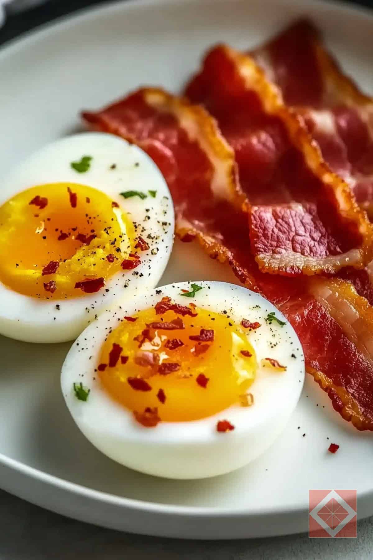 Soft-Boiled Eggs with Bacon Air Fryer Recipe for Low-Carb Eating - Soft Boiled Eggs with Bacon Air Fryer pin 2 midia