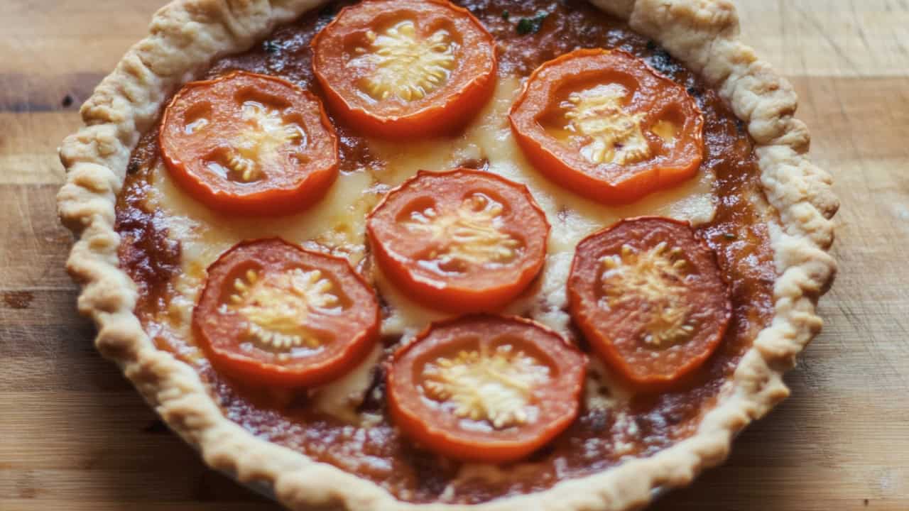 Southern-Style Tomato Pie with a Buttery Crust - Southern Style Tomato Pie with a Buttery Crust midia