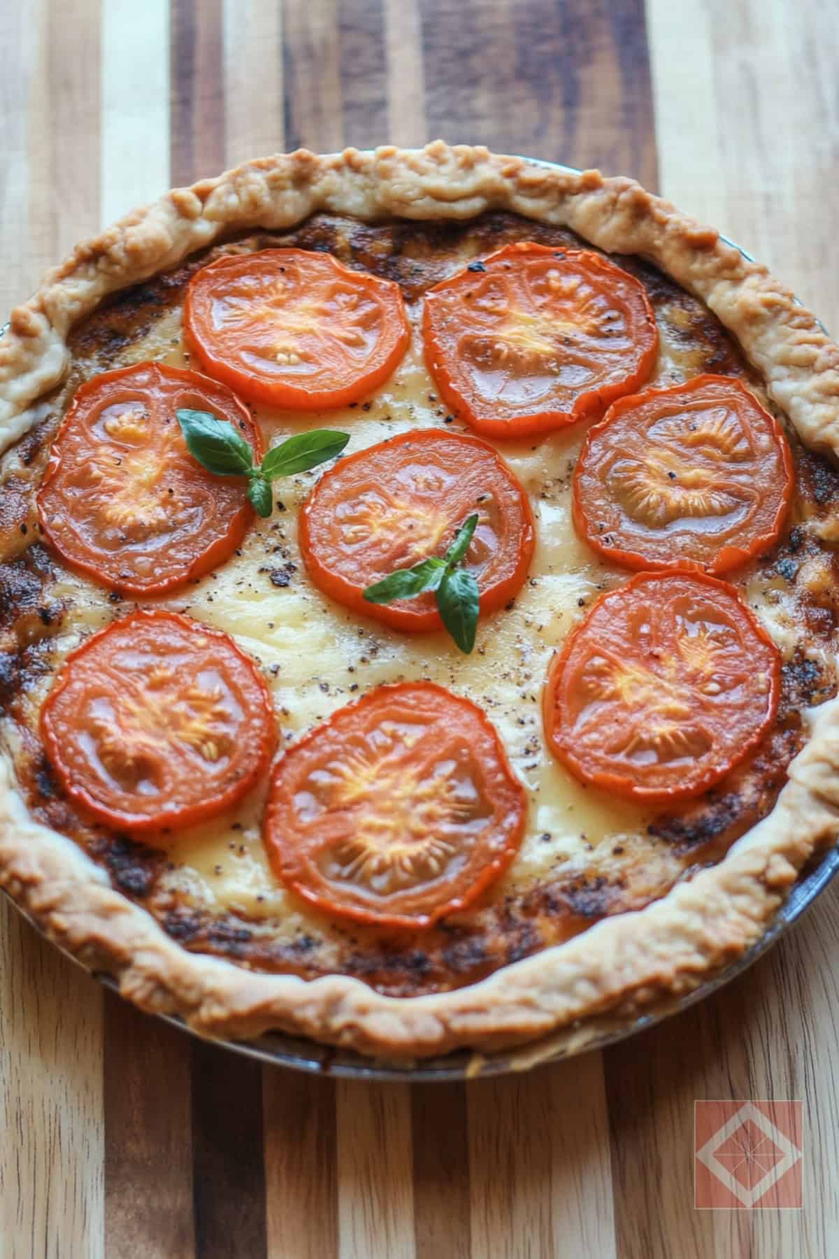 Southern-Style Tomato Pie with a Buttery Crust - Southern Style Tomato Pie with a Buttery Crust pin 1 midia