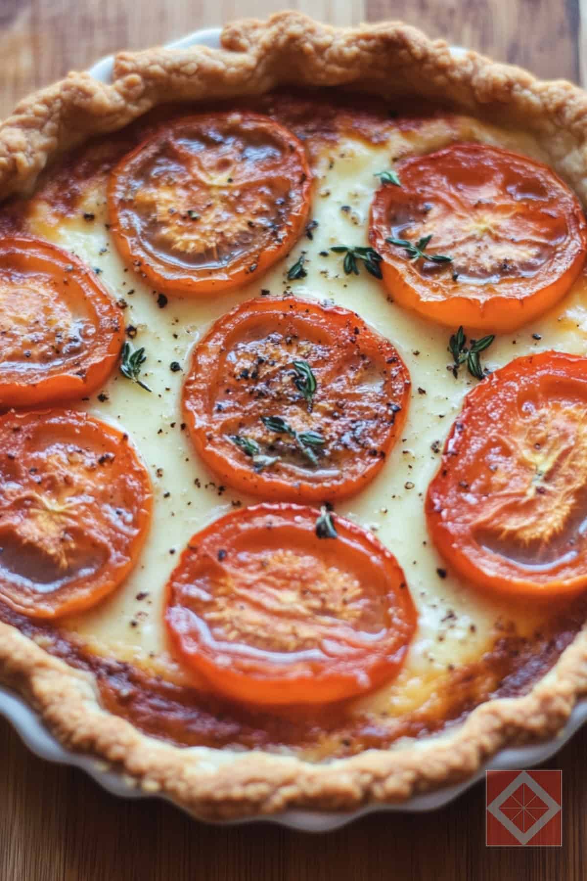 Southern-Style Tomato Pie with a Buttery Crust - Southern Style Tomato Pie with a Buttery Crust pin 2 midia
