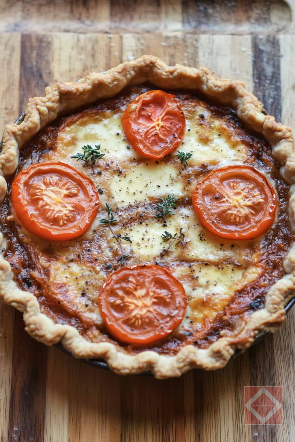 Southern-Style Tomato Pie with a Buttery Crust - Southern Style Tomato Pie with a Buttery Crust pin 4 midia