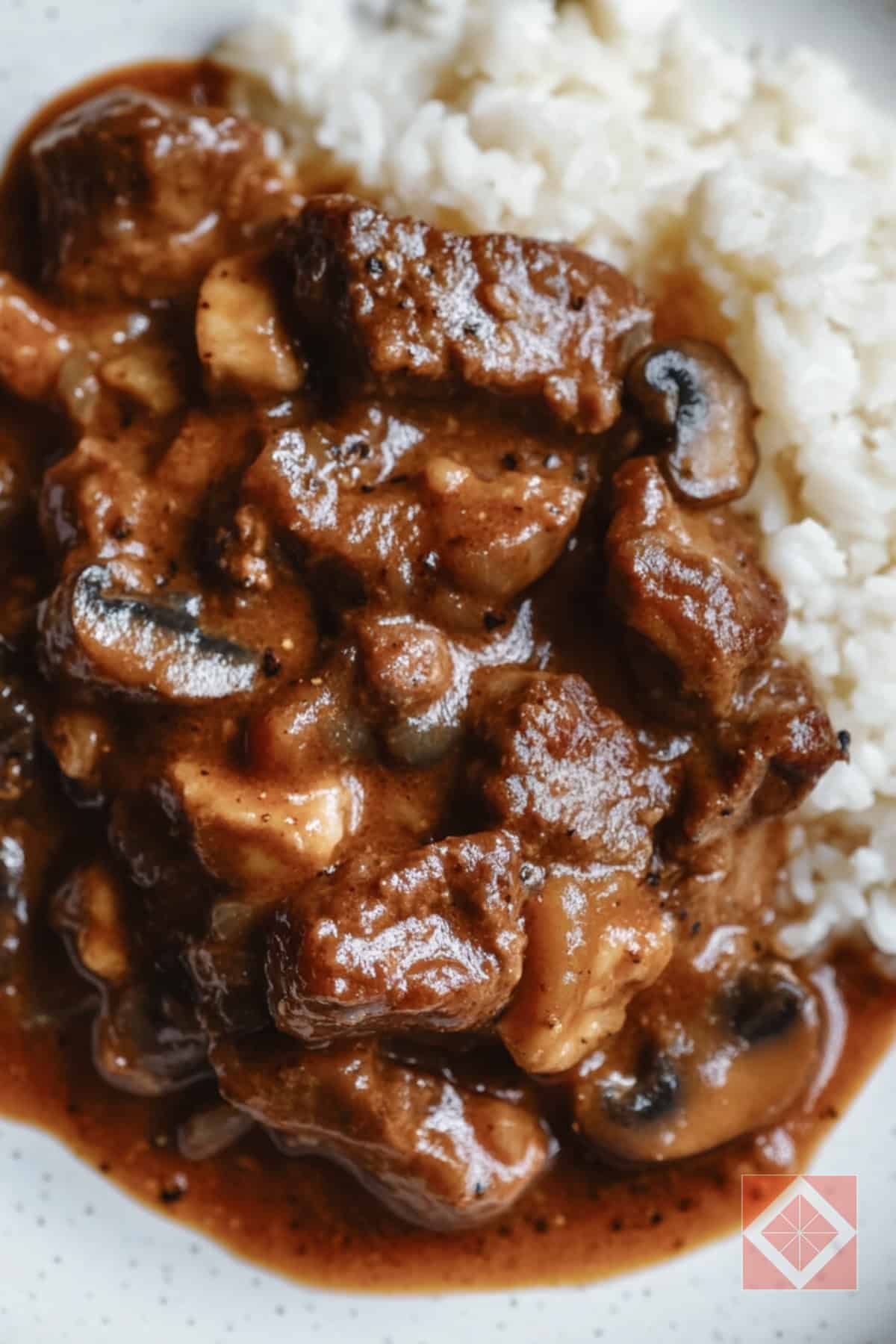 Comfort on a Plate: Tender Beef Tips & Rice - Tender Beef Tips Rice pin 2 midia
