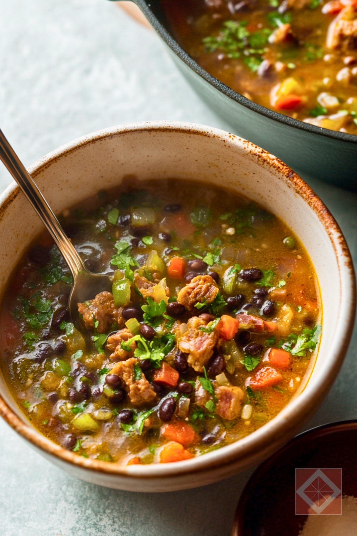 Dinner for Two: Smoky Black Bean Stew - Brazilian Pork Black Bean Stew pin 2 midia