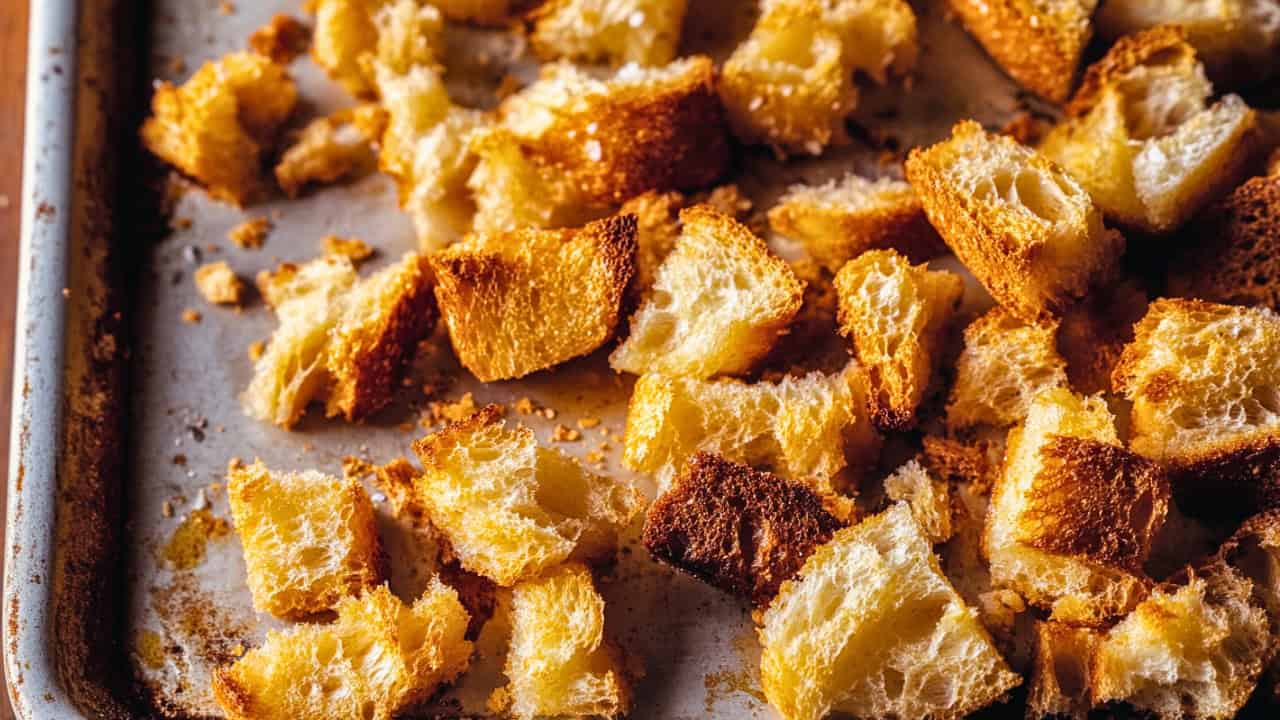 Homemade Croutons: The Crisp Topping Every Salad Deserves - Bread Croutons midia