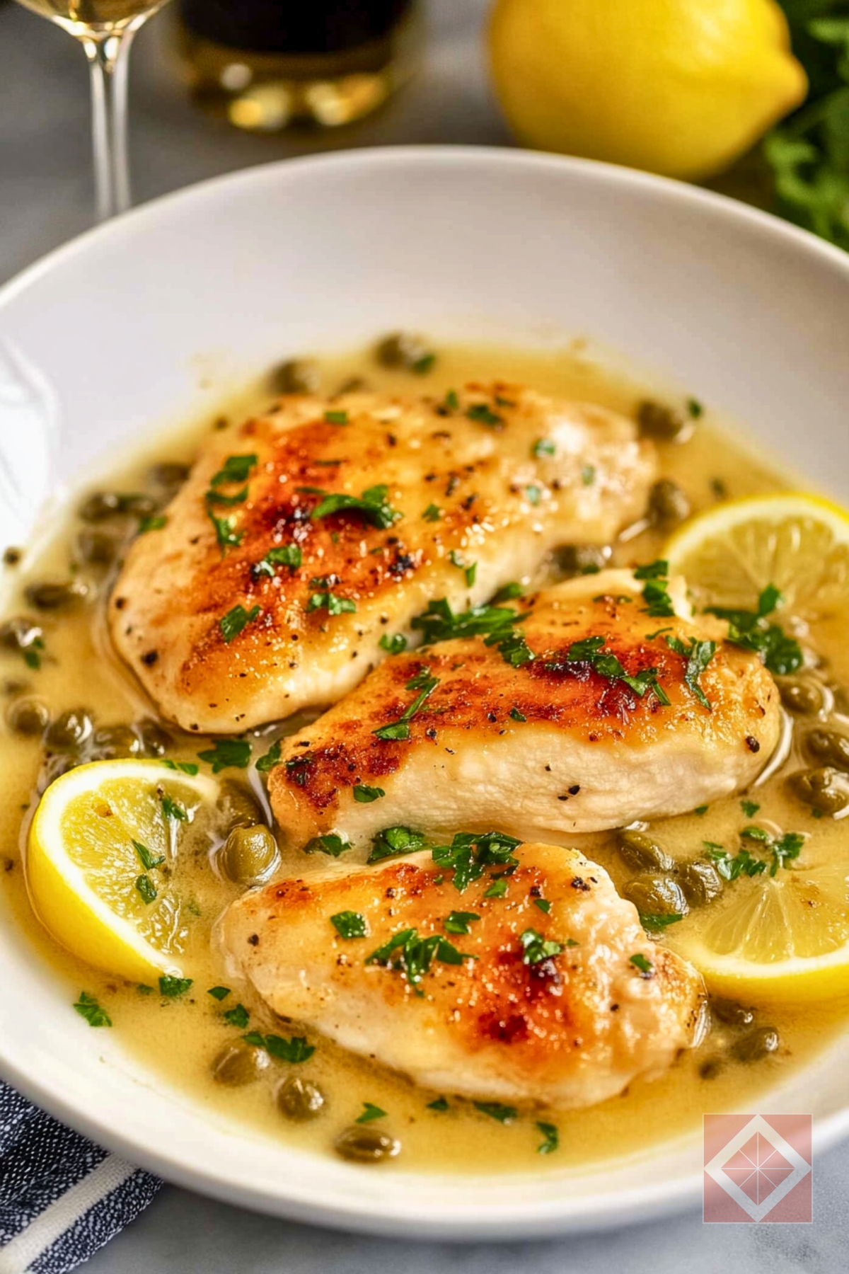 Chicken Piccata in 50 Minutes: Perfect for Two - Chicken Piccata pin 2 midia
