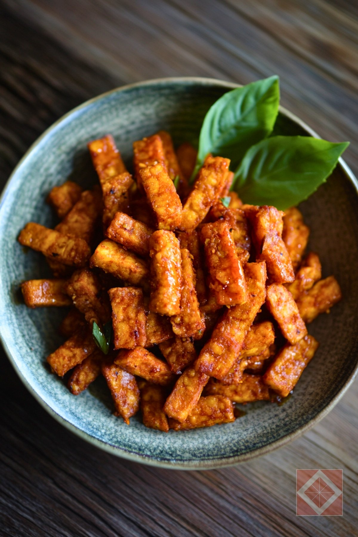 Date Night Recipe for Two: Spicy Crispy Tempeh - Crispy Tempeh with Sambal pin 1 midia