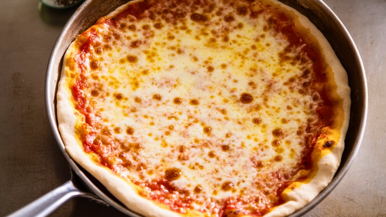 Best Cheese Pizza to Try If You Cook for Two - Easy Skillet Cheese Pizza midia