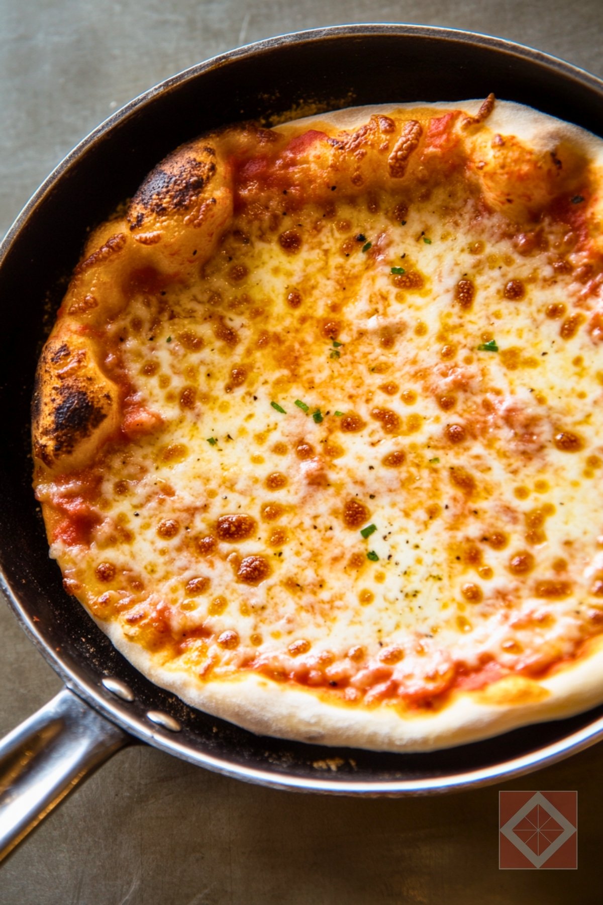 Best Cheese Pizza to Try If You Cook for Two - Easy Skillet Cheese Pizza pin 2 midia