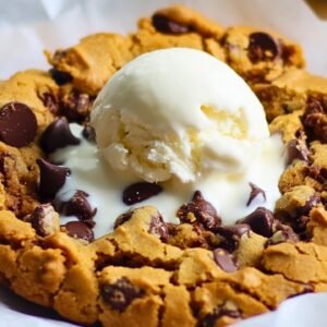 Giant Tiktok Cookie Recipe Everyone’s Trying - Giant Air Fryer Chocolate Chip Cookie midia