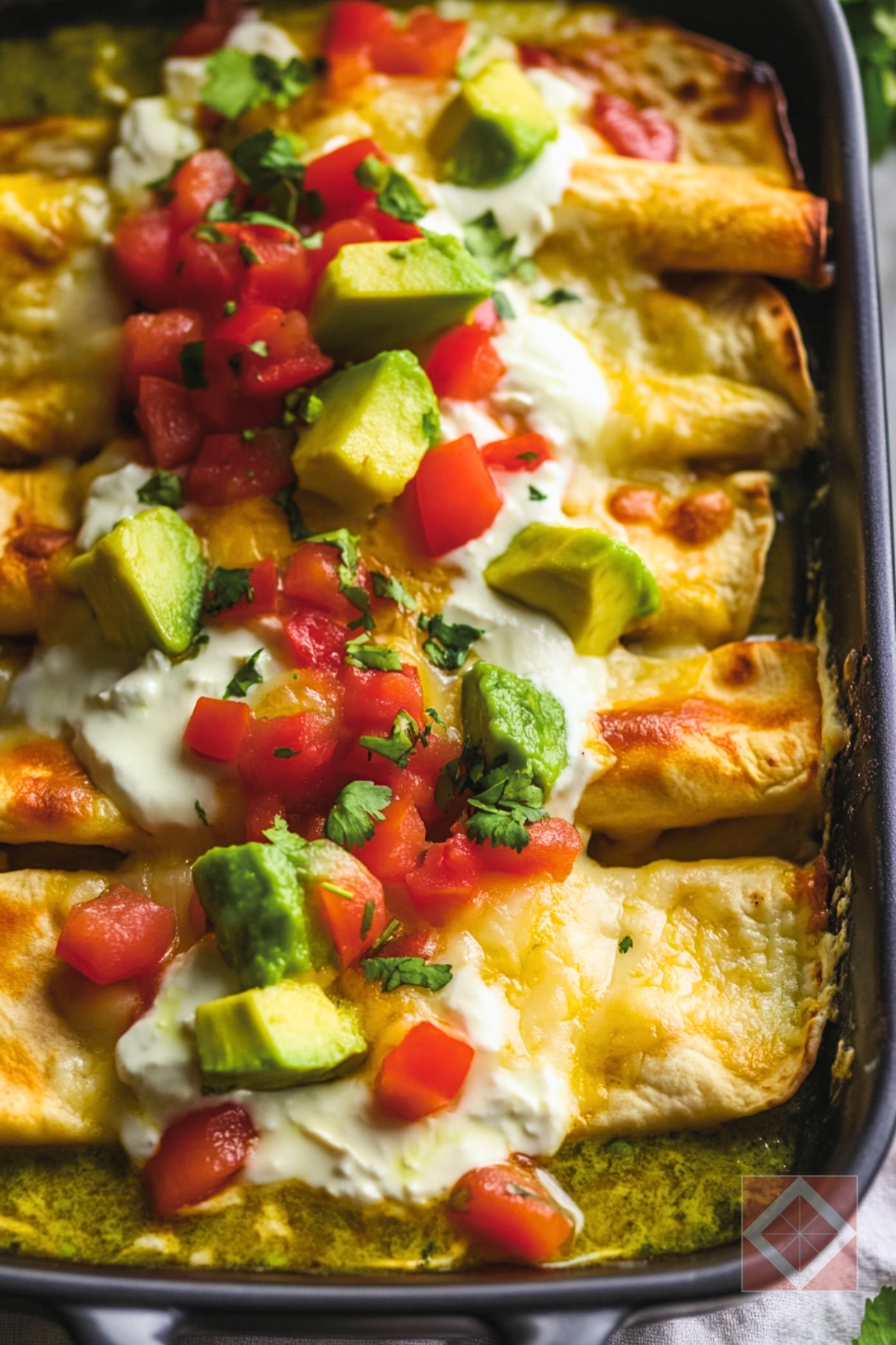 Healthy Chicken Enchiladas: Family-Approved Dinner - Green Chile Chicken Enchiladas pin 1 midia