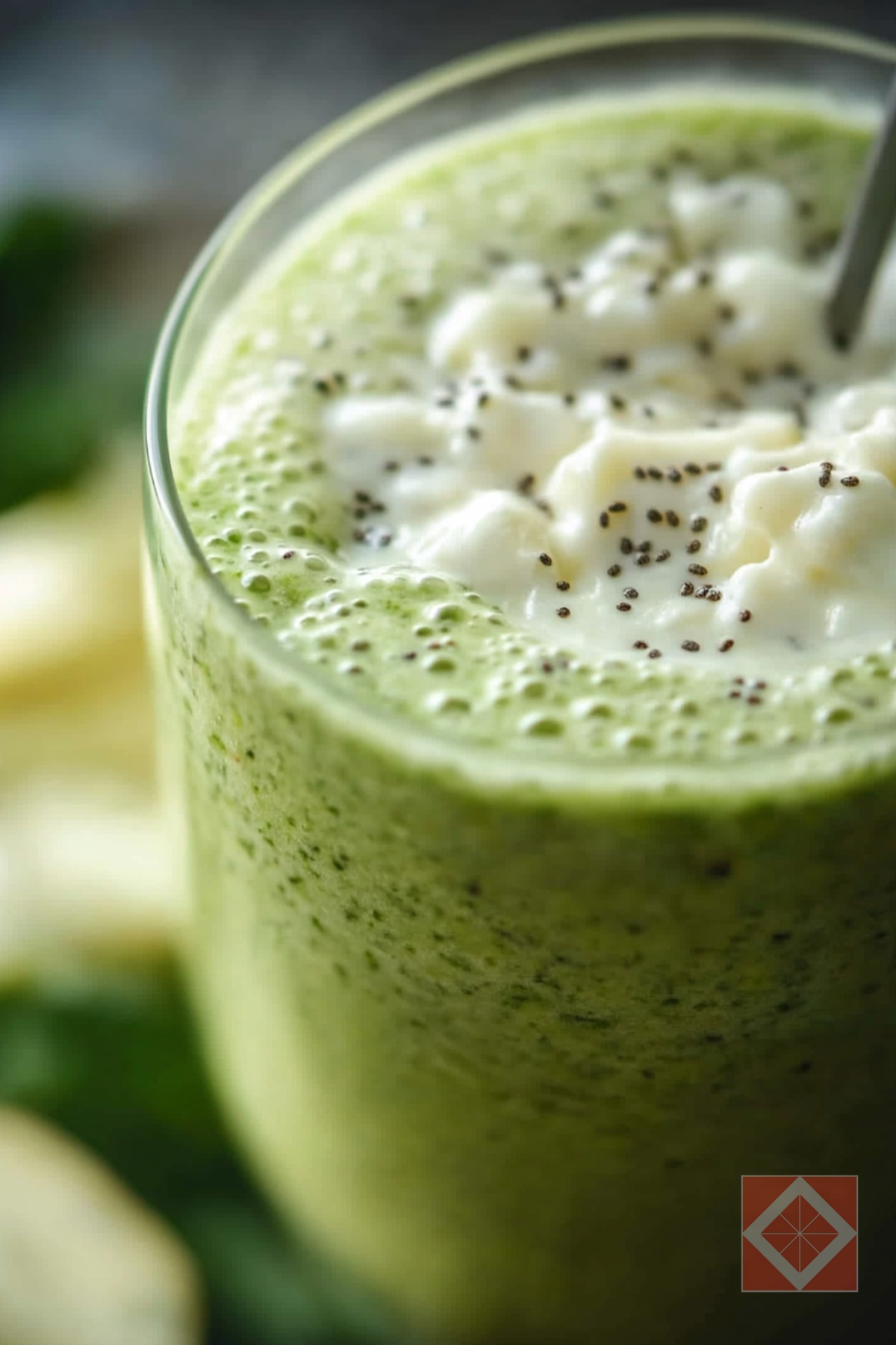 Green Protein Smoothie with Cottage Cheese Recipe for Energy - Green Protein Smoothie pin 2 midia