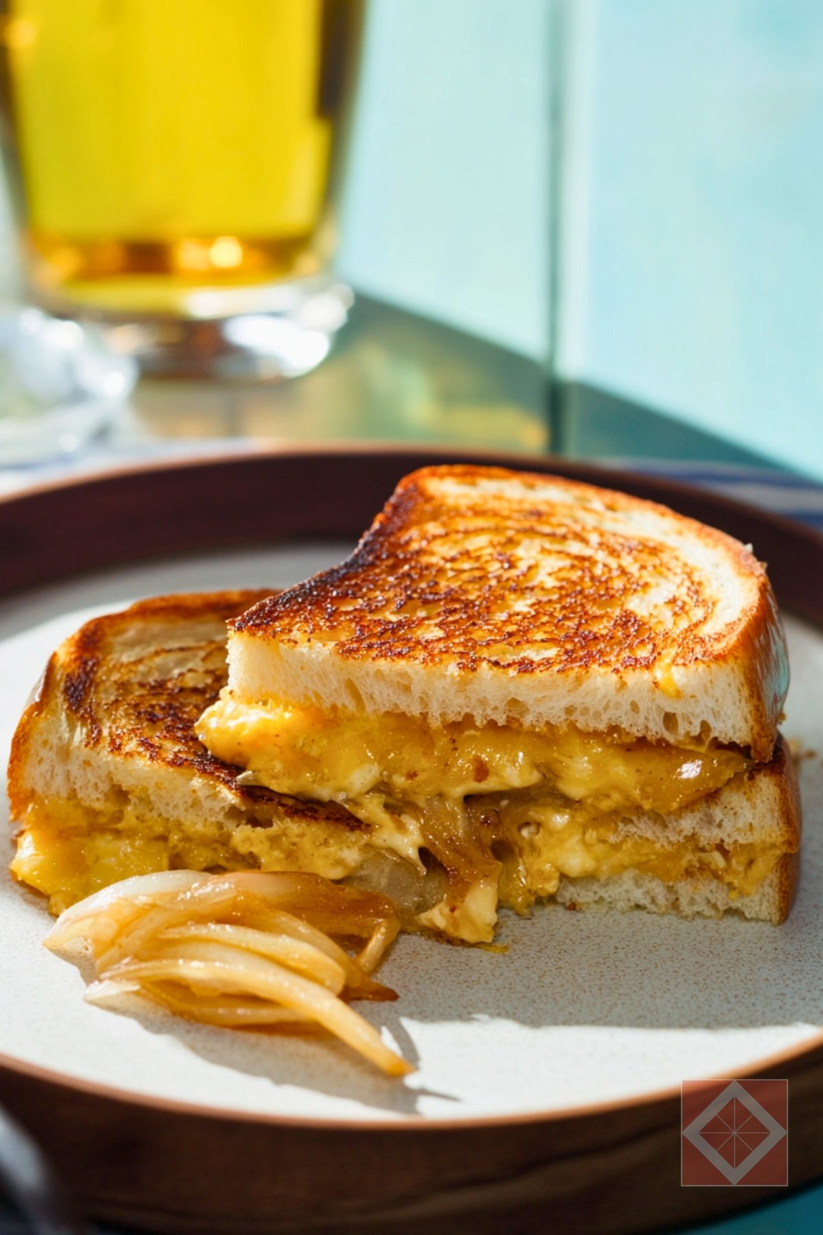 14 Dinner Recipes for Two: Burgers, Tacos, Sandwiches, and Pizza - Grilled Cheese Recipe for Two with Caramelized Onion Apple pin 1 midia
