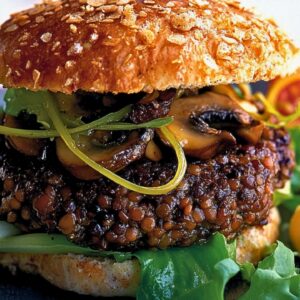 Burger Recipe for Two: Lentil & Mushrooms - Lentil Mushroom Burgers midia