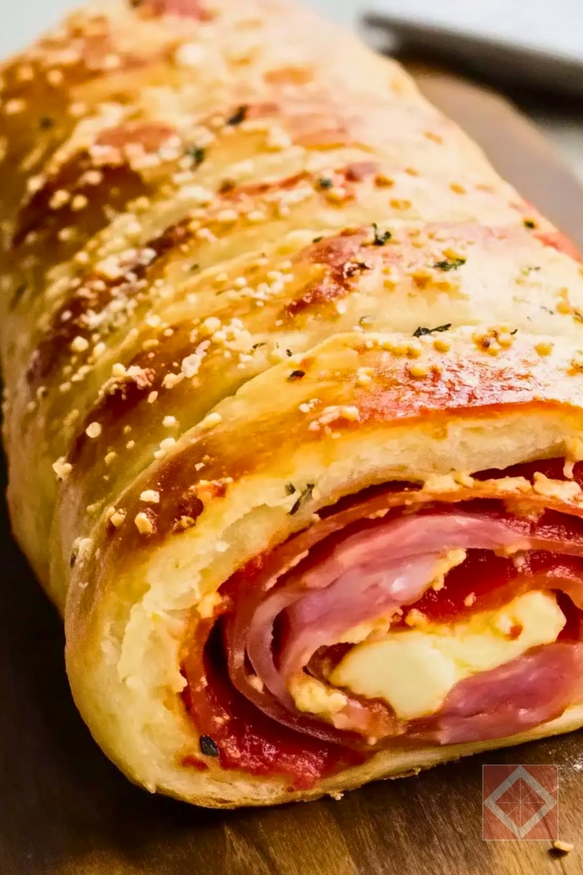 14 Dinner Recipes for Two: Burgers, Tacos, Sandwiches, and Pizza - Salami Capicola Provolone Stromboli pin 1 midia