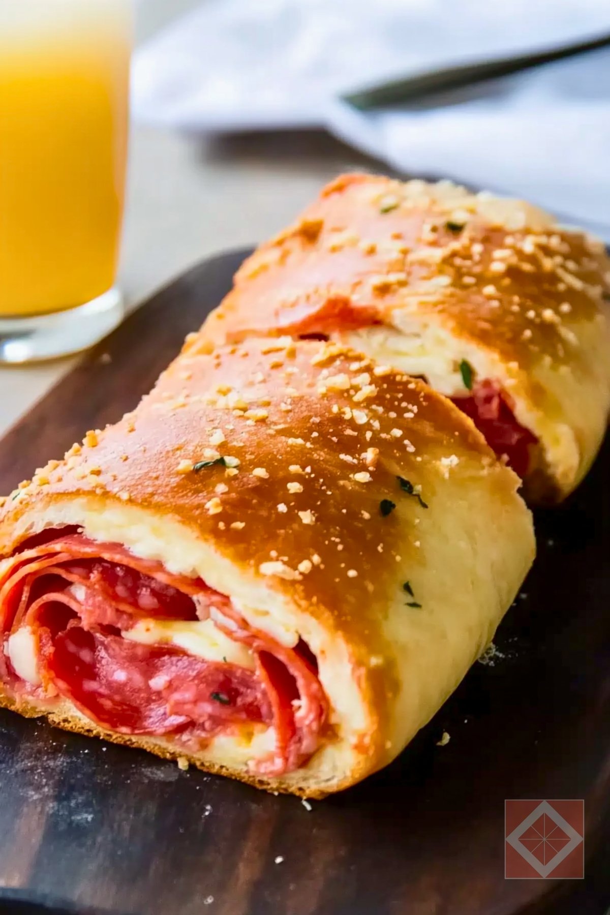 Easy Stromboli: Cheesy, Crispy, & Made for Two - Salami Capicola Provolone Stromboli pin 2 midia
