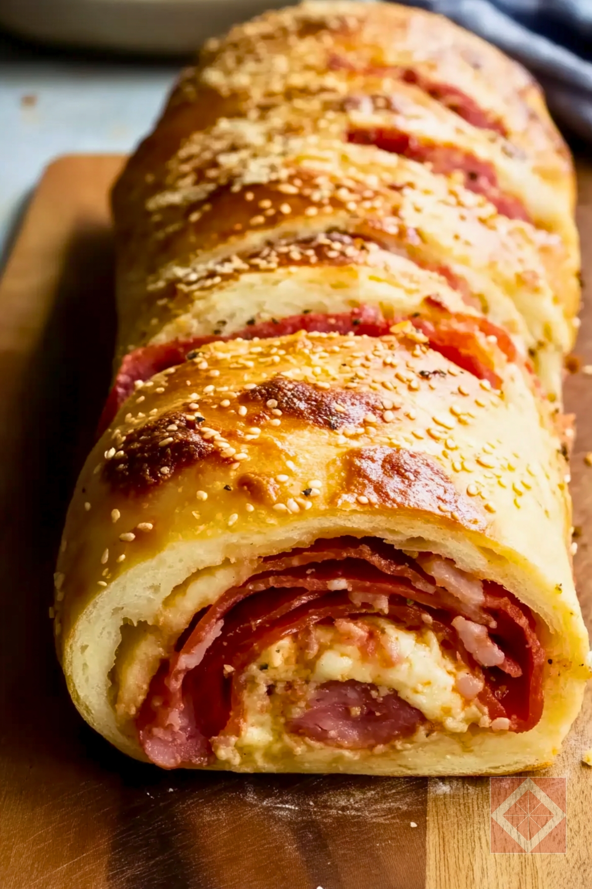 Easy Stromboli: Cheesy, Crispy, & Made for Two - Salami Capicola Provolone Stromboli pin 3 midia