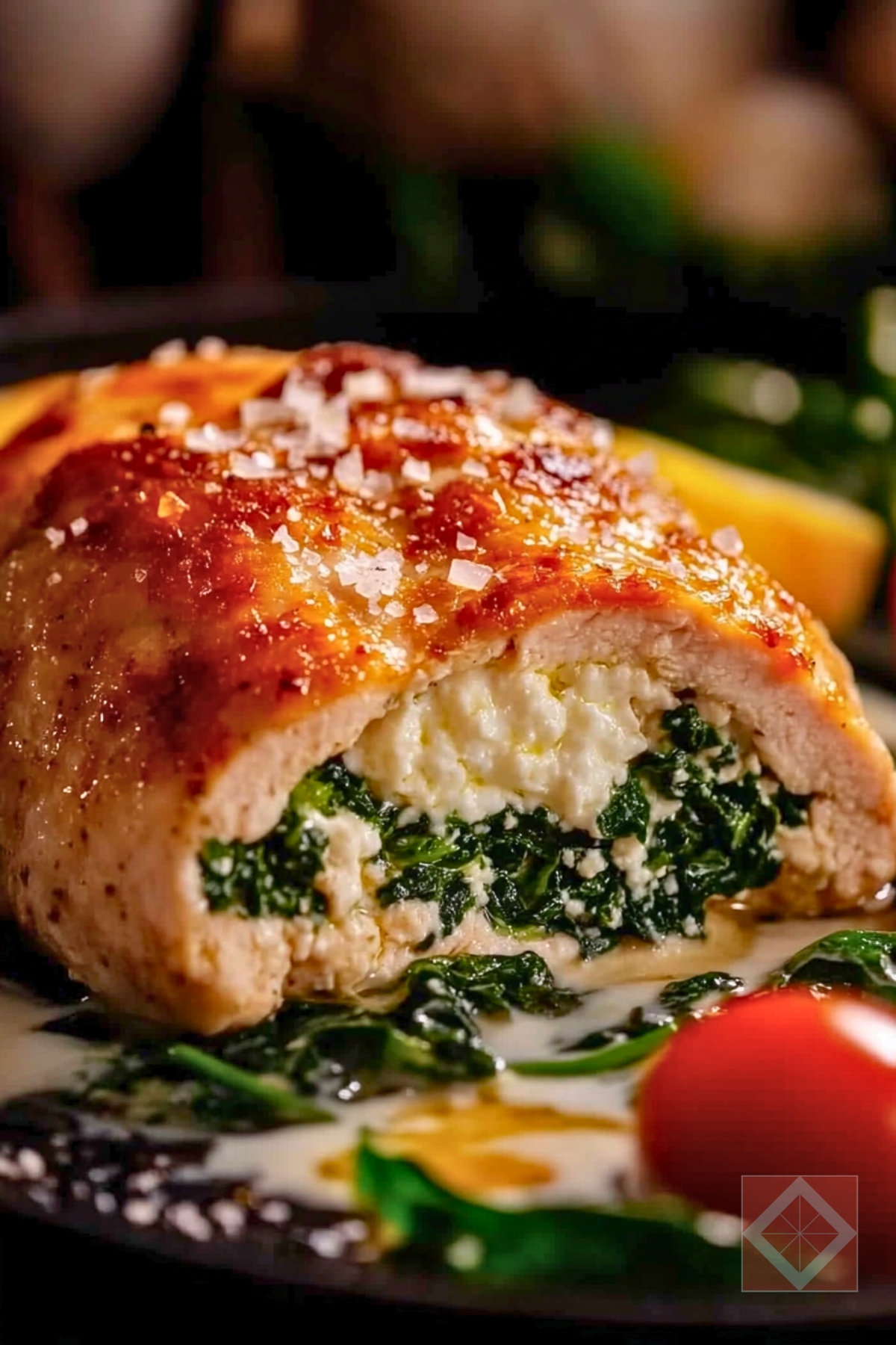 Spinach Stuffed Chicken Breast with Cottage Cheese Recipe That Feels Gourmet - Spinach Stuffed Chicken Breast with Cottage Cheese pin 2 midia