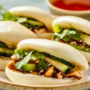 Hoisin Chicken Bao Recipe for Two That Hits the Spot - Steamed Bao with Hoisin Chicken Cucumber midia