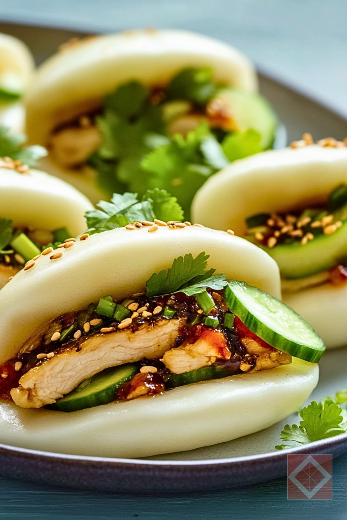 14 Dinner Recipes for Two: Burgers, Tacos, Sandwiches, and Pizza - Steamed Bao with Hoisin Chicken Cucumber pin 1 midia
