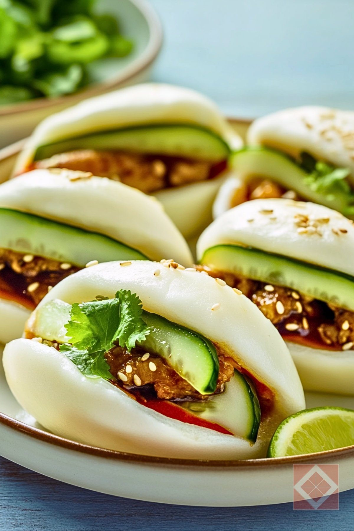 Hoisin Chicken Bao Recipe for Two That Hits the Spot - Steamed Bao with Hoisin Chicken Cucumber pin 2 midia