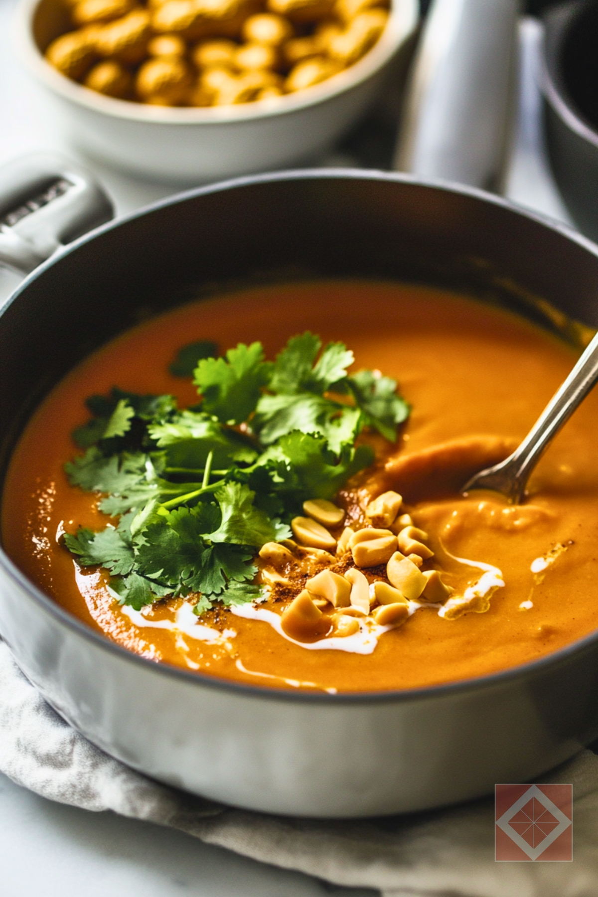 Healthy Sweet Potato Peanut Soup In A Slow Cooker - Sweet Potato Peanut Soup pin 2 midia