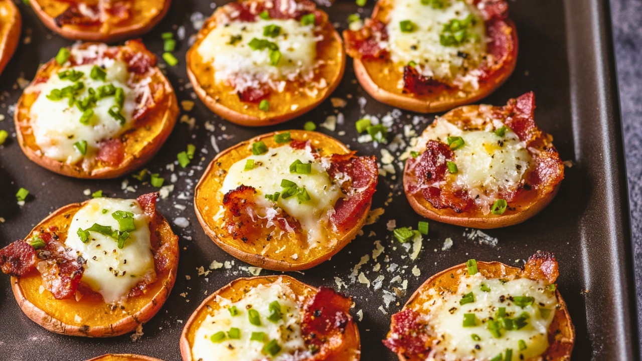 Easy & Healthy Sweet Potato Pizza Bites - Sweet Potato Pizza Bites midia