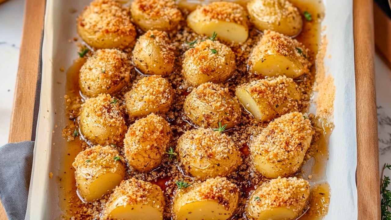 Tiktok’s Crispiest Potato Recipe—And It’s Worth It - TikTok Parmesan Crusted Potatoes midia