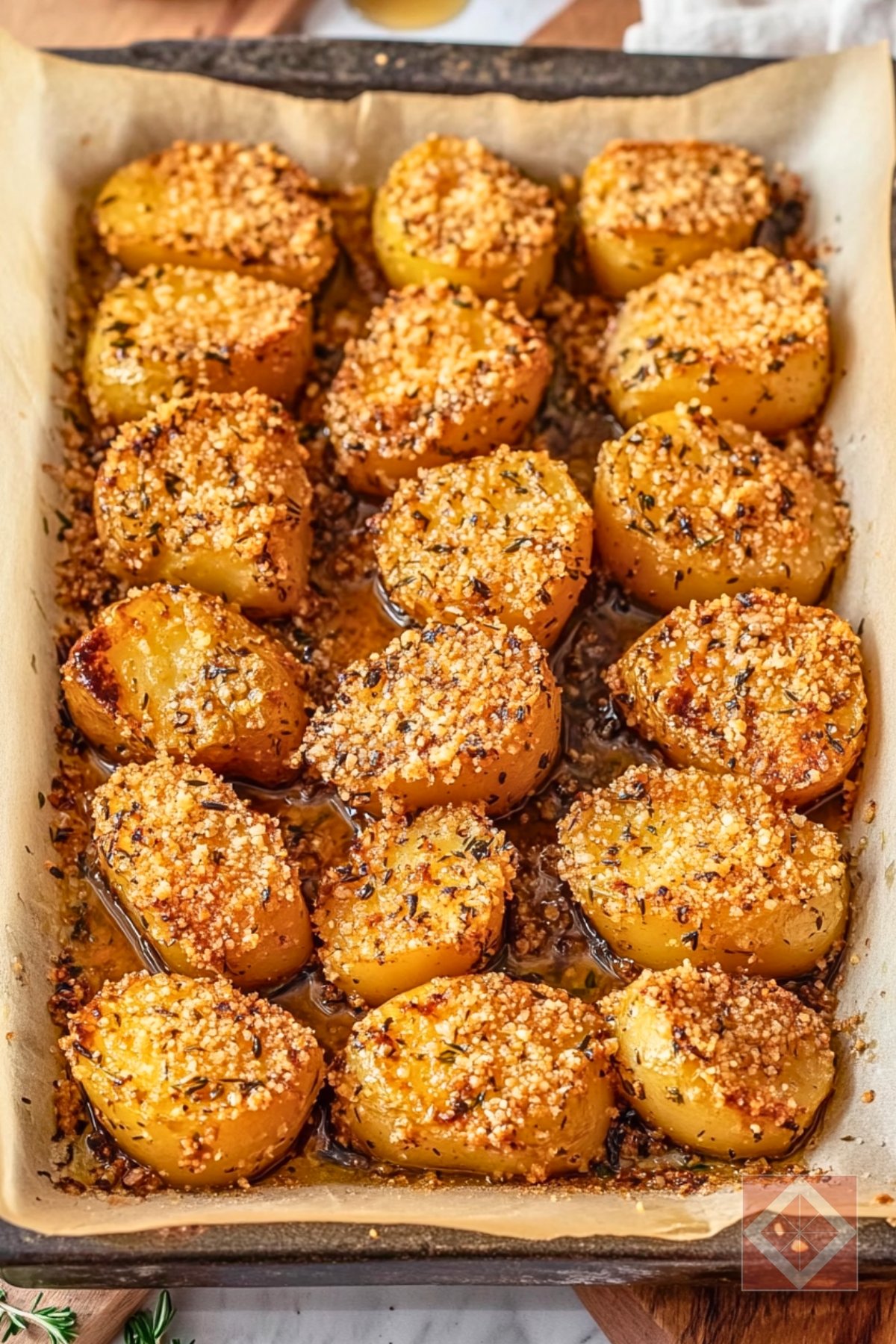Tiktok’s Crispiest Potato Recipe—And It’s Worth It - TikTok Parmesan Crusted Potatoes pin 2 midia 1