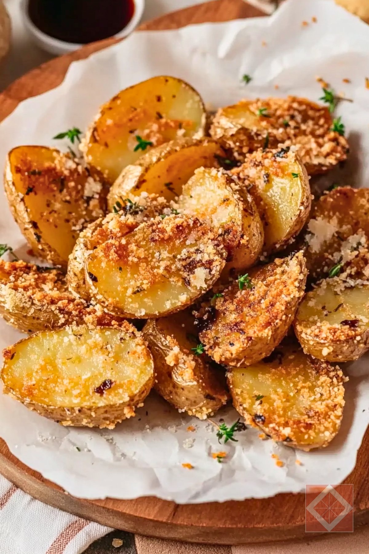 Tiktok’s Crispiest Potato Recipe—And It’s Worth It - TikTok Parmesan Crusted Potatoes pin 2 midia