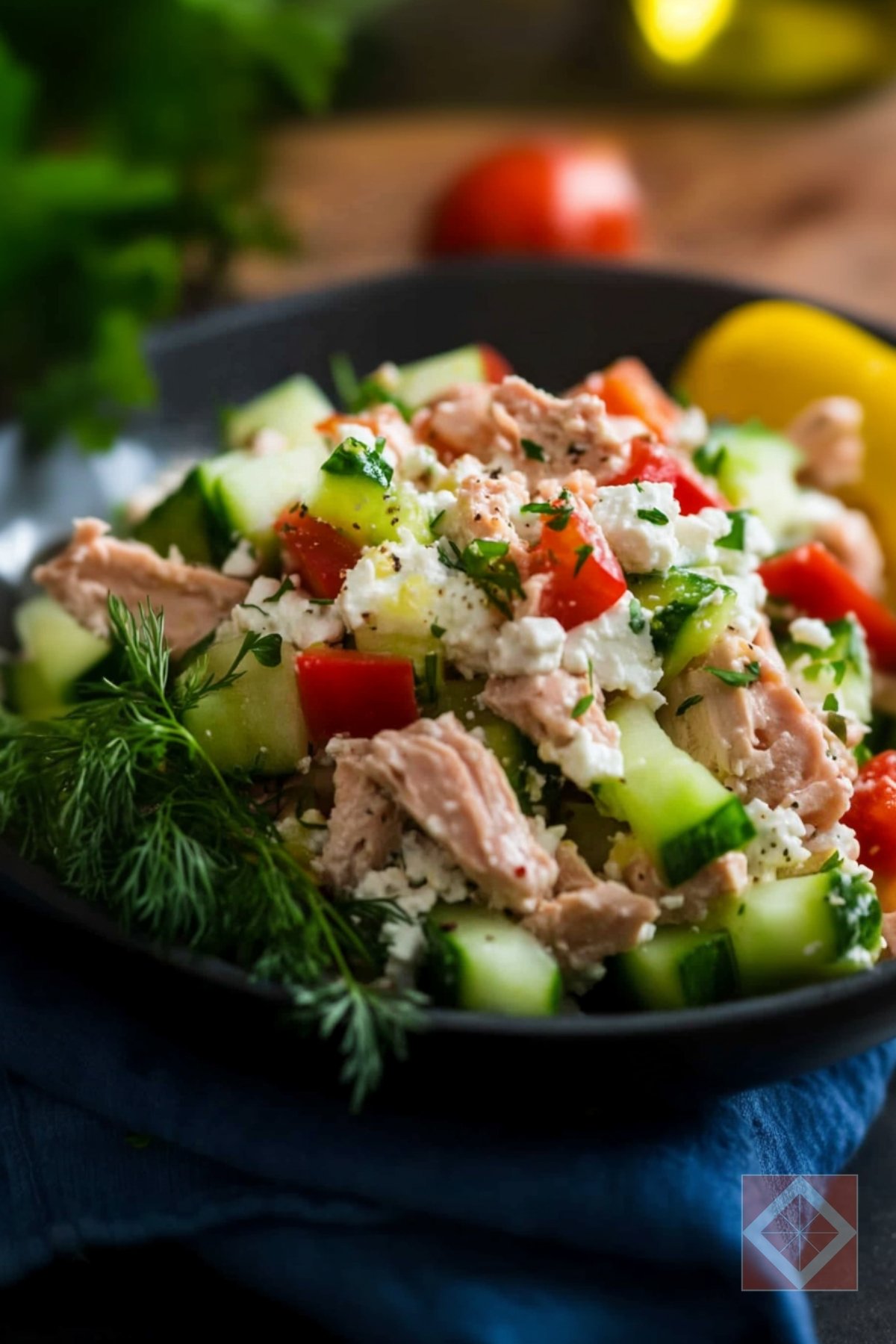 5-Minute Favorite Tuna Salad with Cottage Cheese Recipe - Tuna Salad with Cottage Cheese with Cottage Cheese pin 1 midia