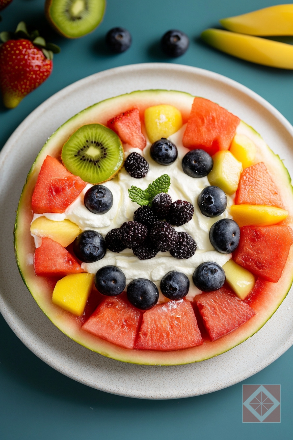 TikTok Recipes Just Hit Peak Summer With This Watermelon Pizza - Watermelon Pizza pin 1 midia