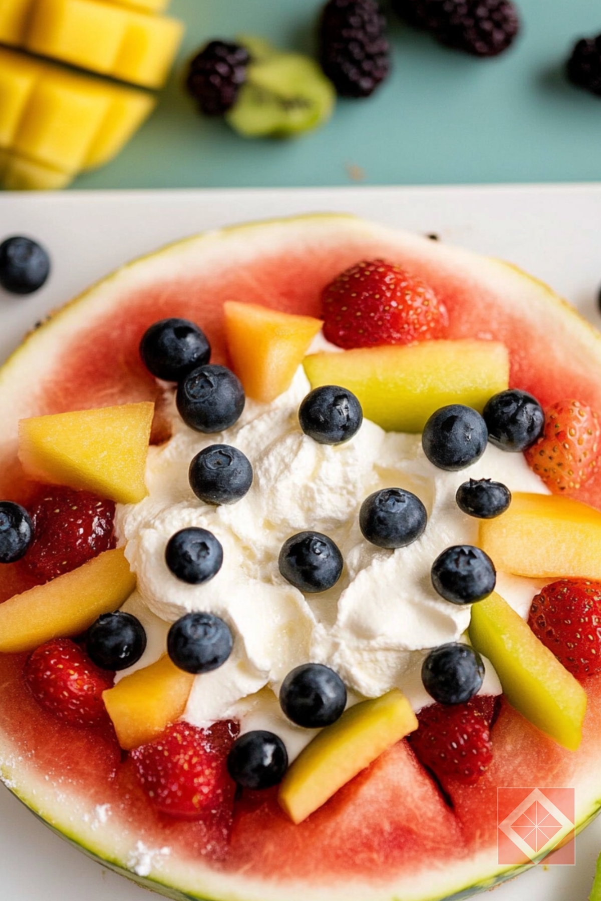 TikTok Recipes Just Hit Peak Summer With This Watermelon Pizza - Watermelon Pizza pin 2 midia