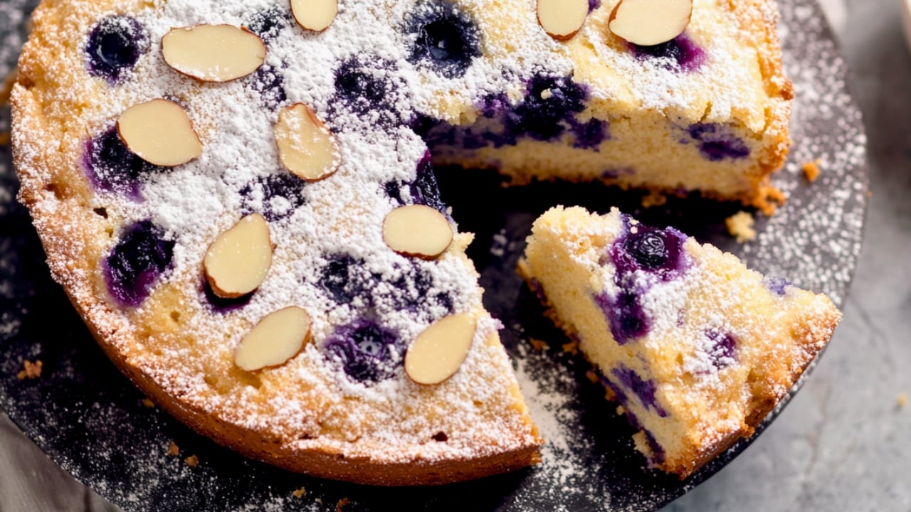 Irresistible Blueberry Almond Cake - Blueberry Almond Cake Easy Dessert midia