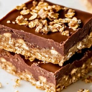 Best Chocolate & Peanut Butter Oatmeal Bars Recipe for Two - Chocolate Peanut Butter Oatmeal Bars midia