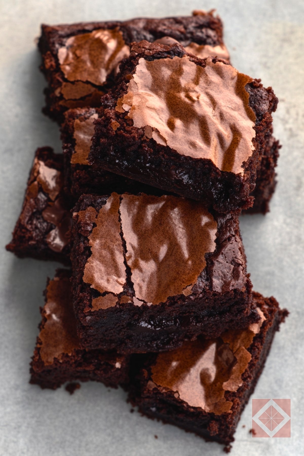Best Fudgy Crackle-Top Brownies - Crackle Top Brownies Dessert pin 2 midia