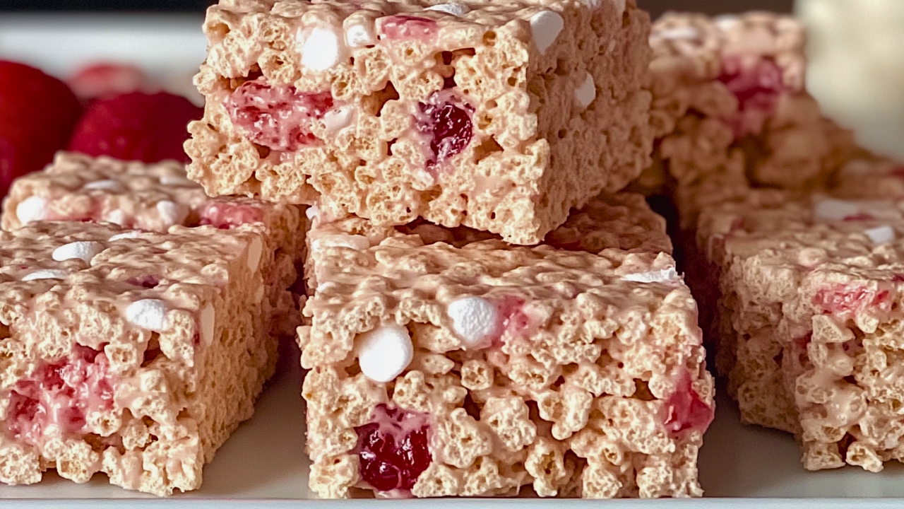 Strawberries & Cream Crispy Treats – A Must-Try Dessert Recipe - Strawberries Cream Crispy Treats Dessert midia