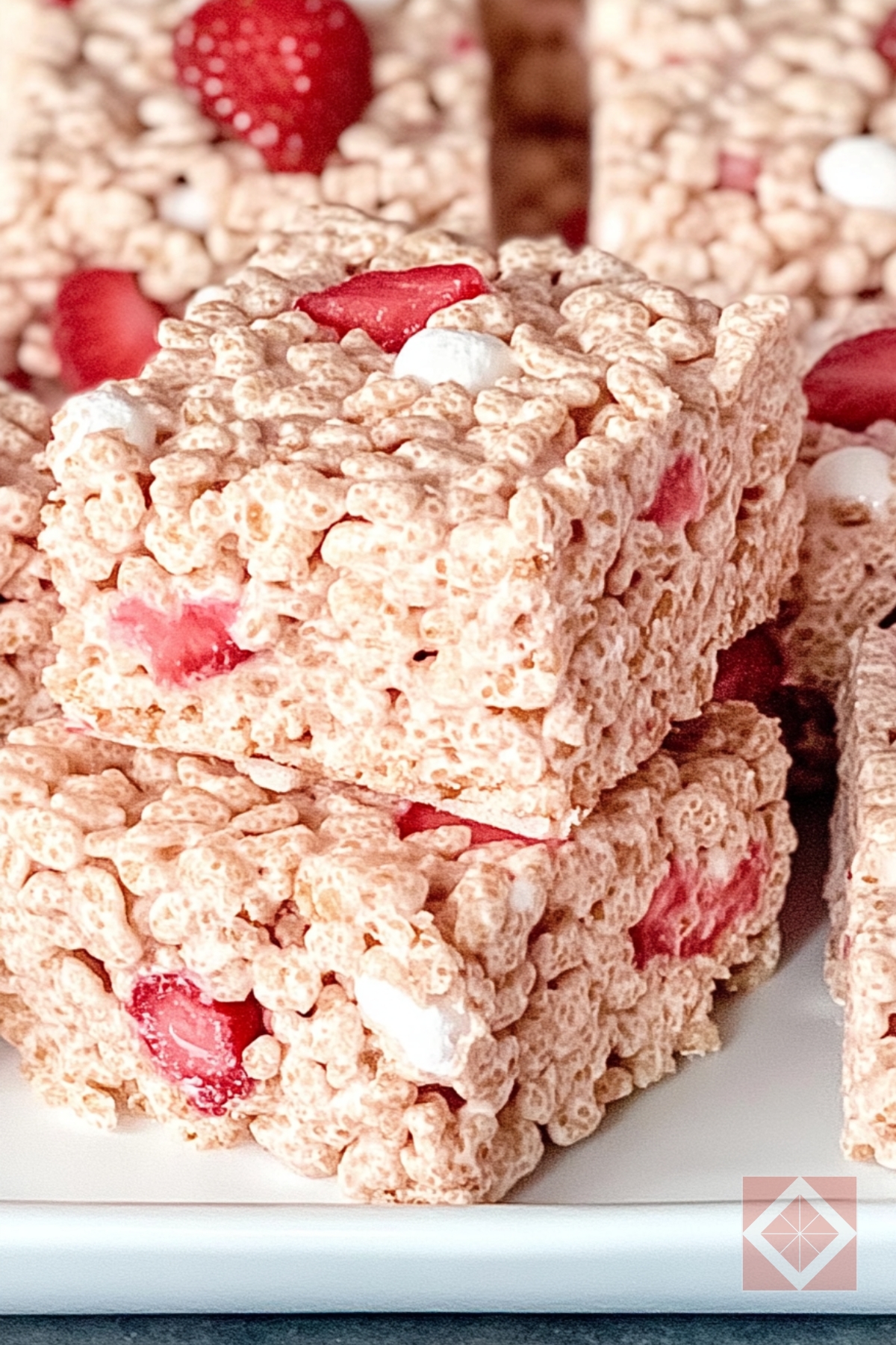 Strawberries & Cream Crispy Treats – A Must-Try Dessert Recipe - Strawberries Cream Crispy Treats Dessert pin 2 midia