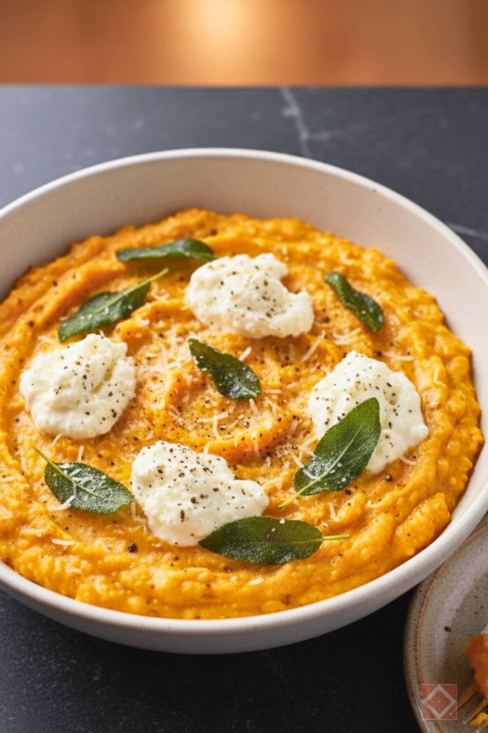 Indulgent Butternut Squash Polenta with a Crispy Sage Twist - Butternut Squash Polenta 2