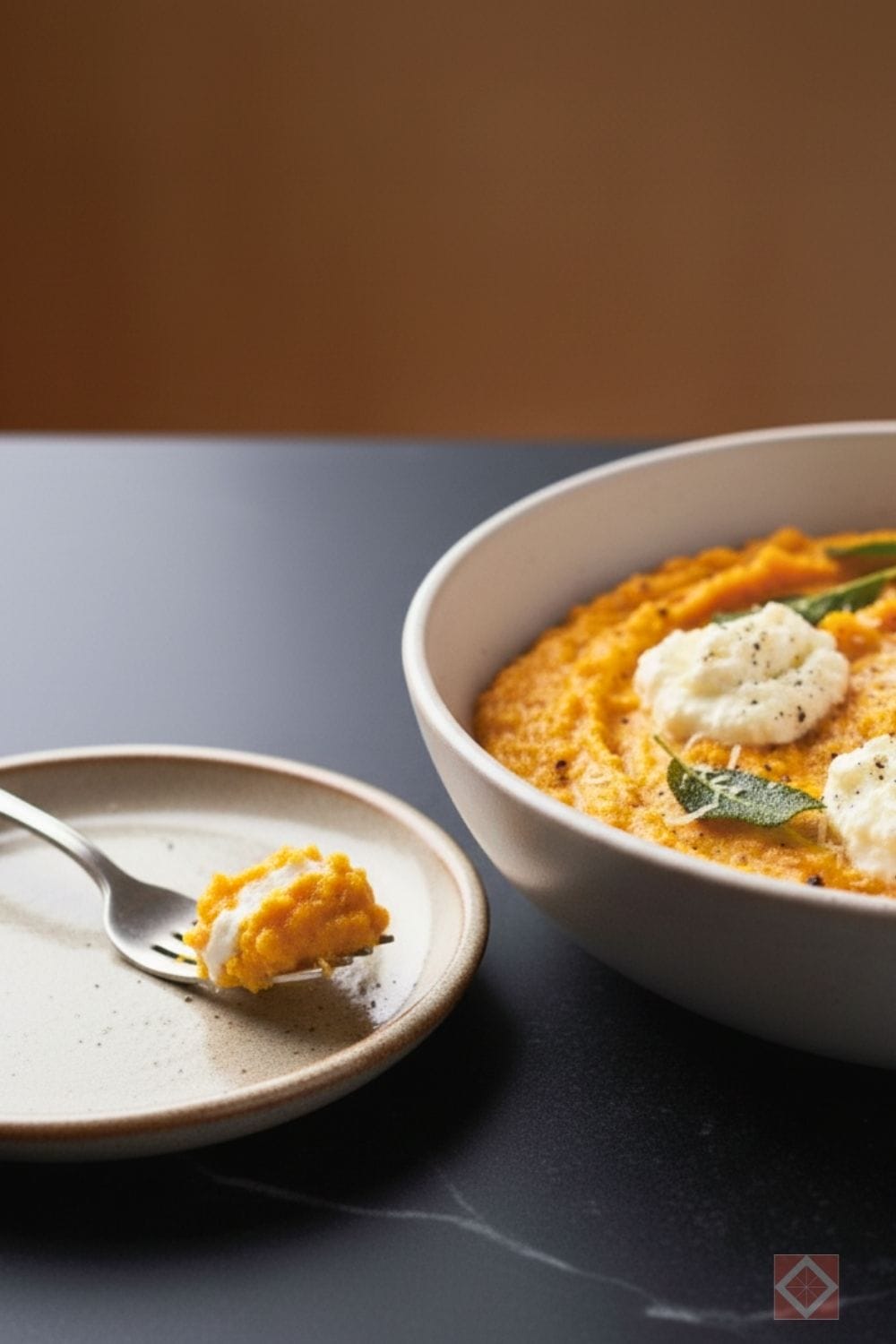 Indulgent Butternut Squash Polenta with a Crispy Sage Twist - Butternut Squash Polenta 3