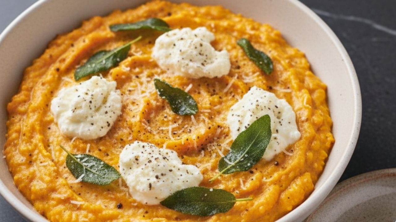 Indulgent Butternut Squash Polenta with a Crispy Sage Twist - Butternut Squash Polenta