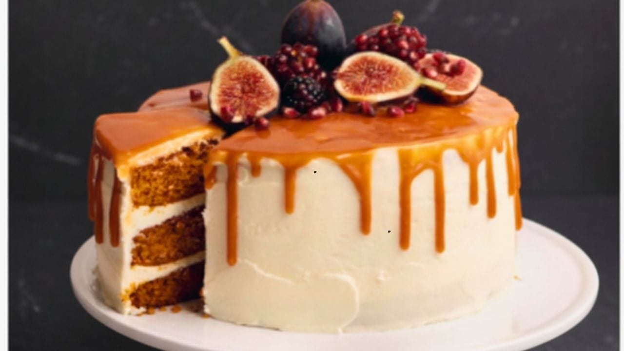 This Caramel Pumpkin Layer Cake Tastes Like Fall Gave You a Hug - caramel pumpkin cake