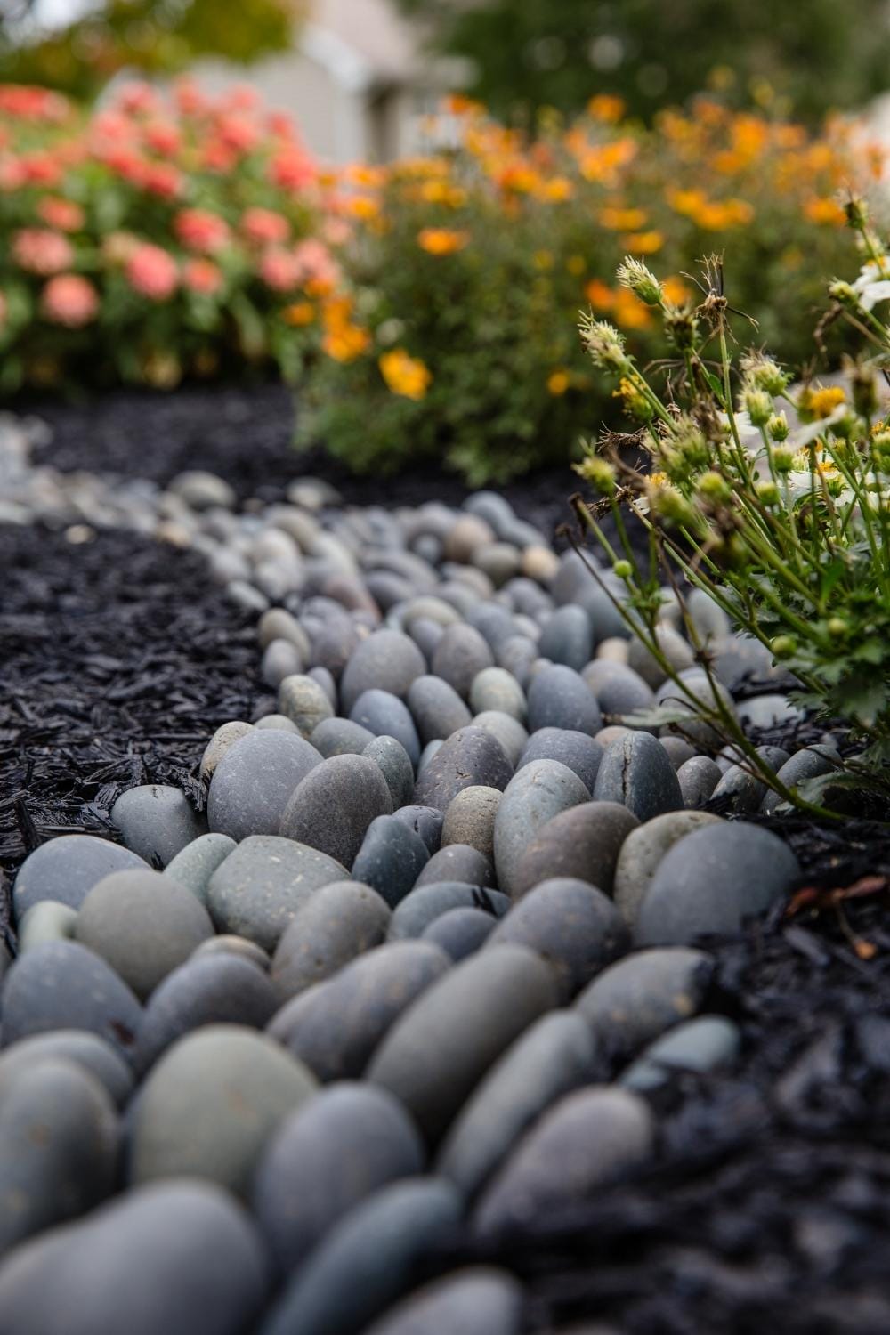 17 River Rock Landscaping Ideas That Turn Simple Yards Into Showpieces - river rock idea ss1663750402 dnoh