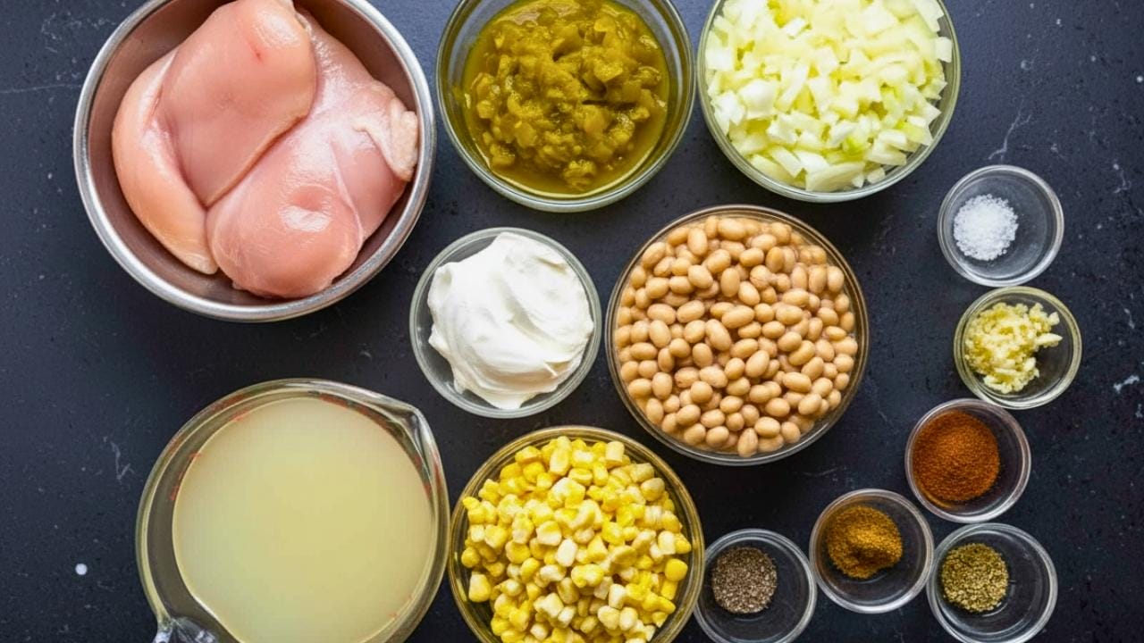 The Best White Chicken Chili Recipe You’ll Ever Make on the Stove Top - white chicken chili ingredients