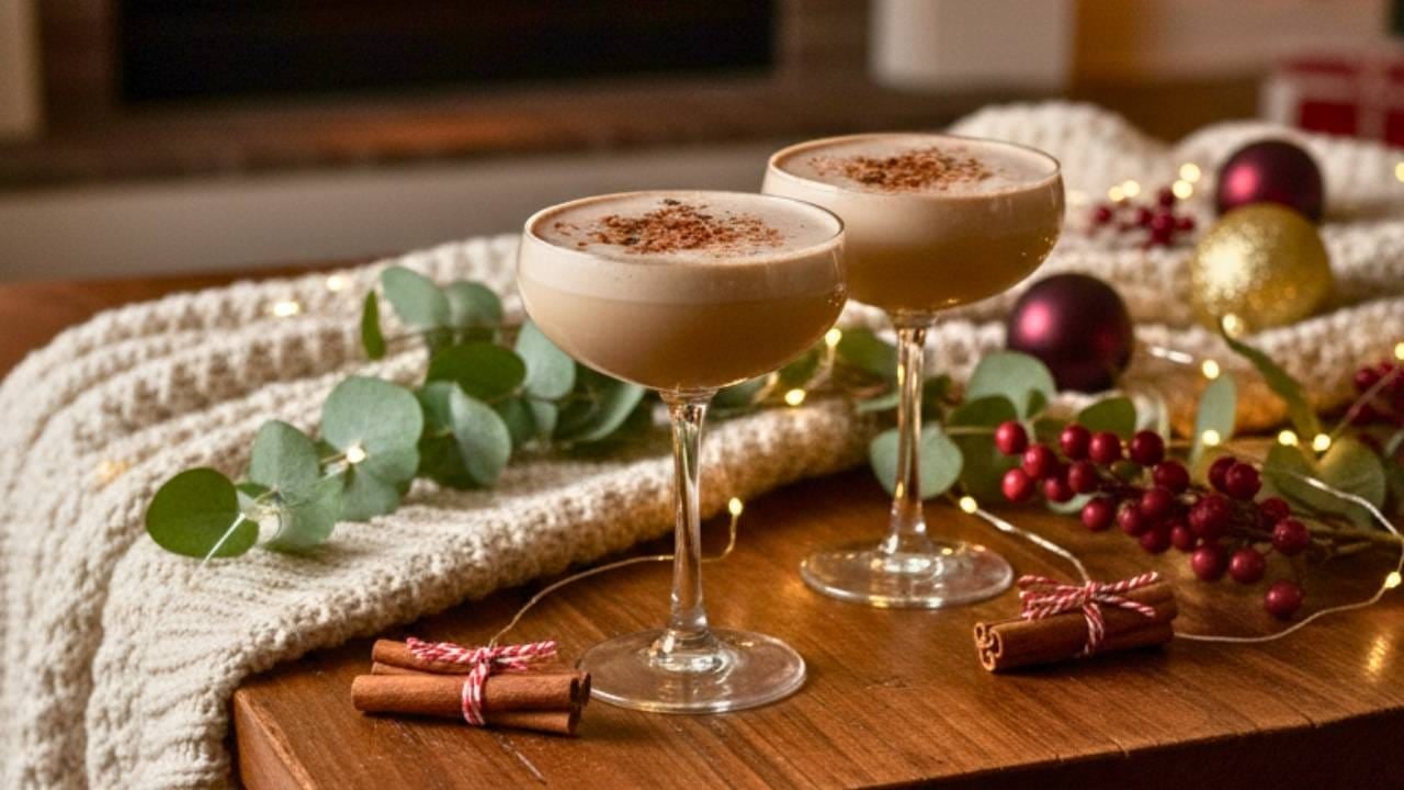 the best eggnog espresso martini - EGGNOG ESPRESSO MARTINI WITH RUM