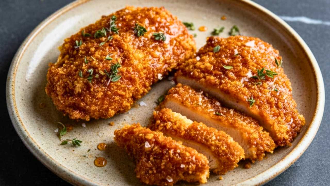 crunchy baked hot honey chicken (that’s actually crispy) - crunchy baked hot honey chicken
