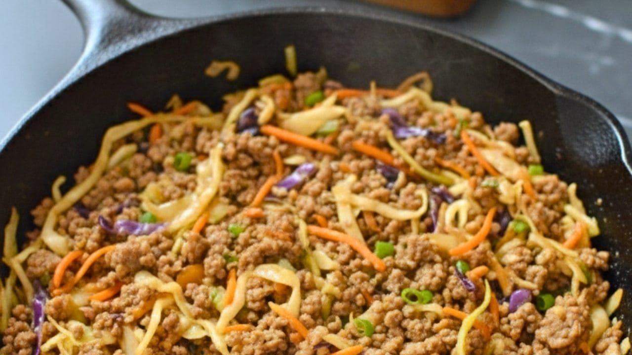 low calorie & carb egg roll in a bowl (that’s actually not bland) - egg roll in a bowl 3