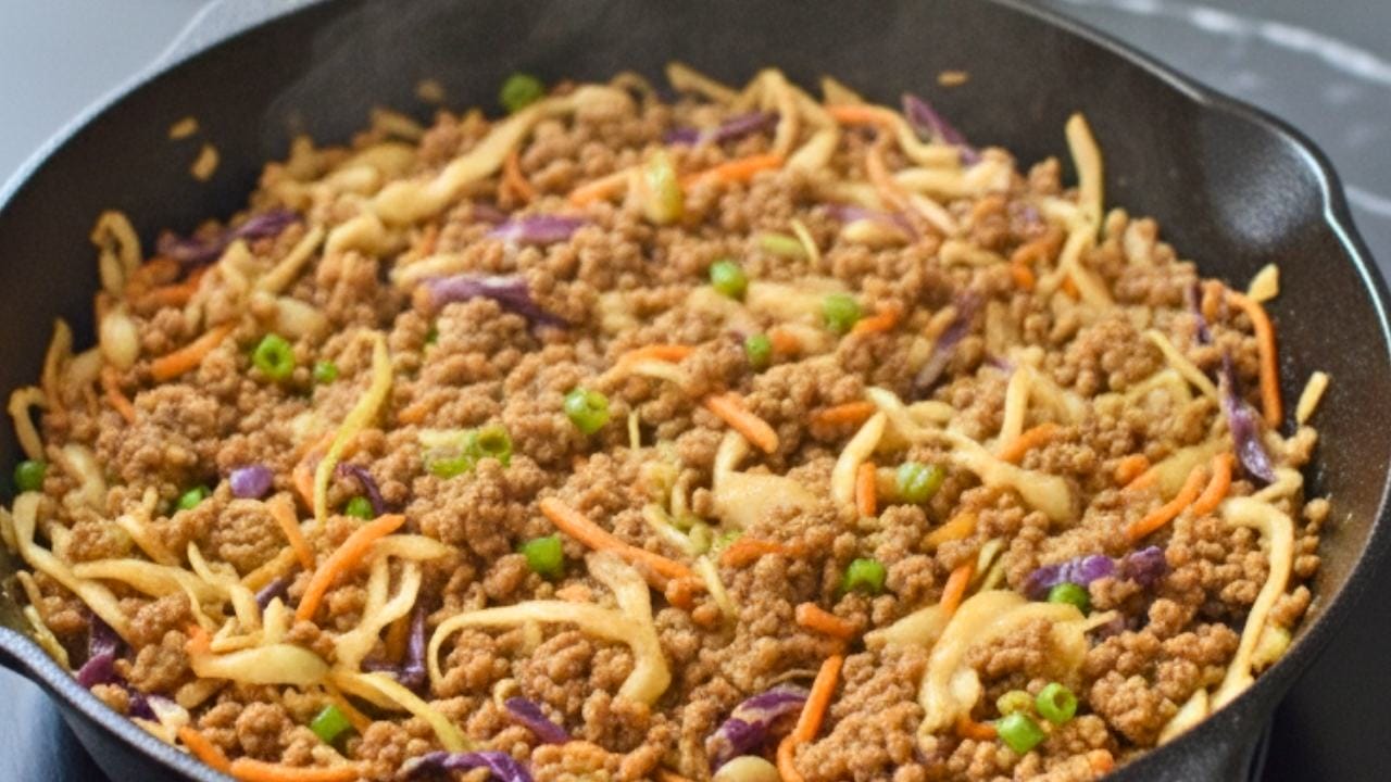 low calorie & carb egg roll in a bowl (that’s actually not bland) - egg roll in a bowl 4